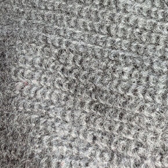 Naadam Black Mohair Wool Bow Sleeve Flowy Drapey Cardigan Sweater L - Picture 7 of 15